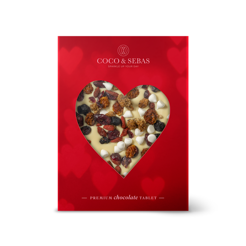 Valentijn plak - Wit Bessenmix Meringue