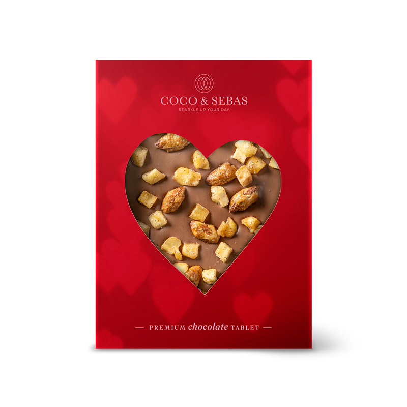 Valentijn plak - Melk Appel Amandel 5 spices