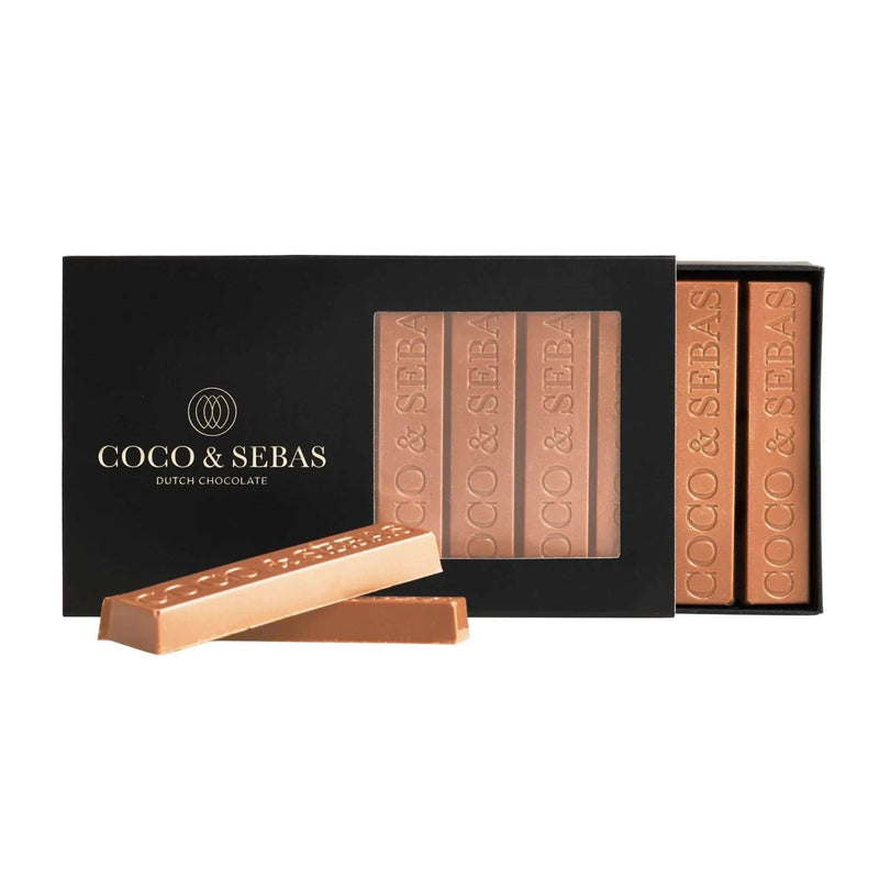 bites van karamel chocolade 8 stuks in doosje