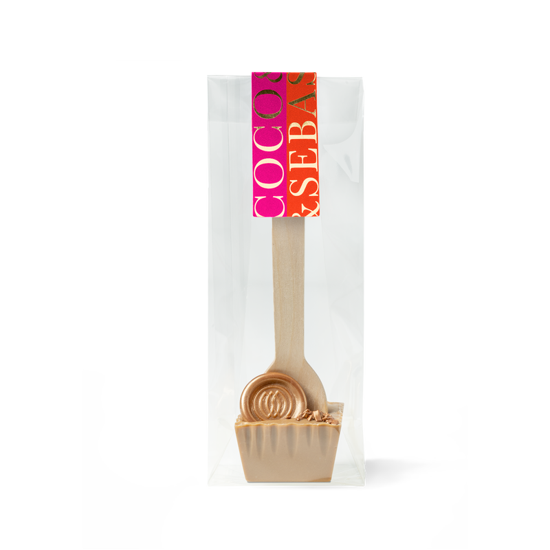 Chocolademelk lepel Karamel