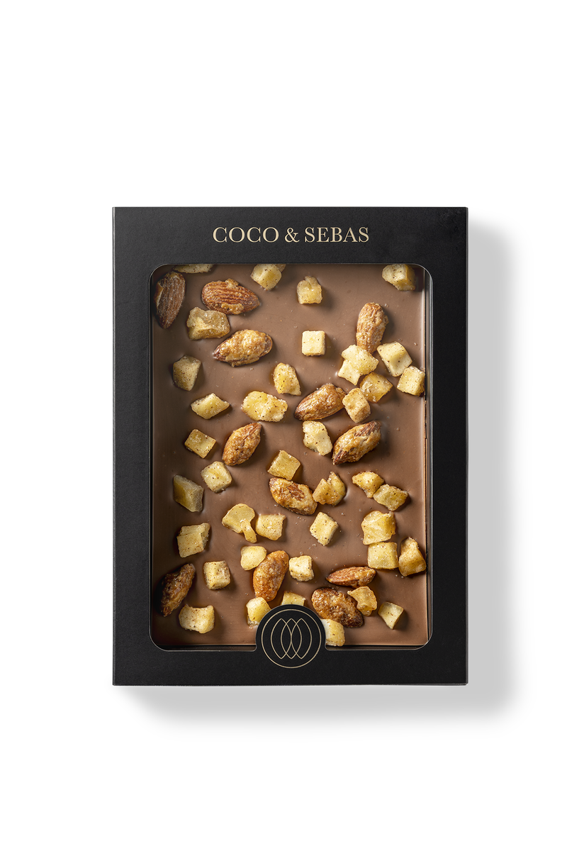 Plak Melkchocolade Appel Amandel