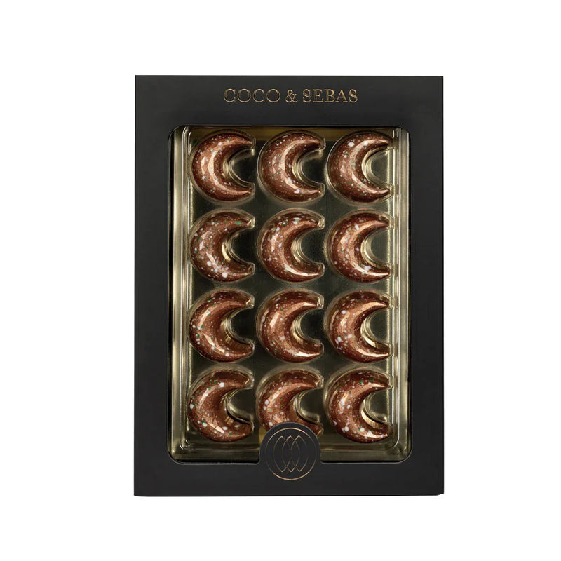 Moonlight honing safraan bonbons 12 stuks Coco & Sebas chocolade cadeau
