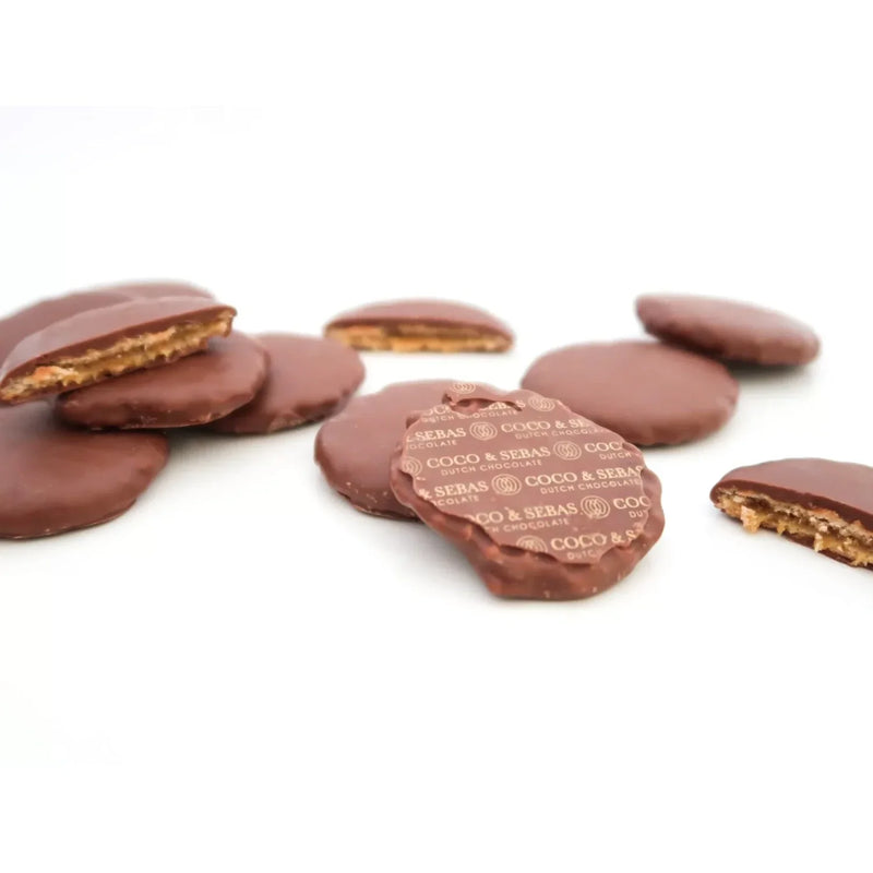 Stroopwafeltjes met melkchocolade