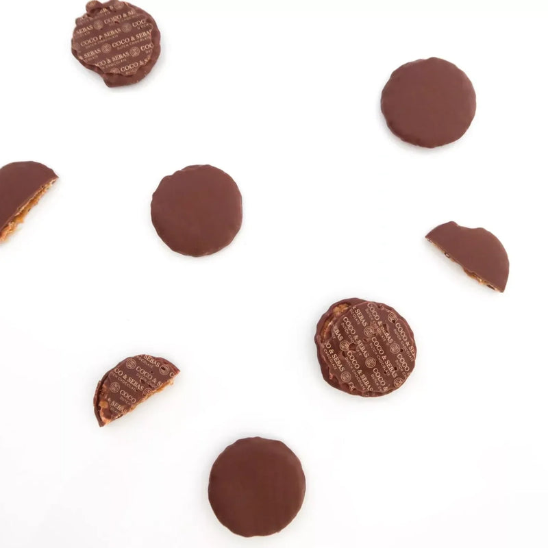 Stroopwafeltjes met chocolade